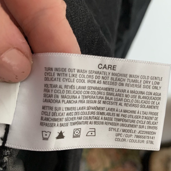 Jordache woman’s charcoal Jean button down shirt - Picture 6 of 8